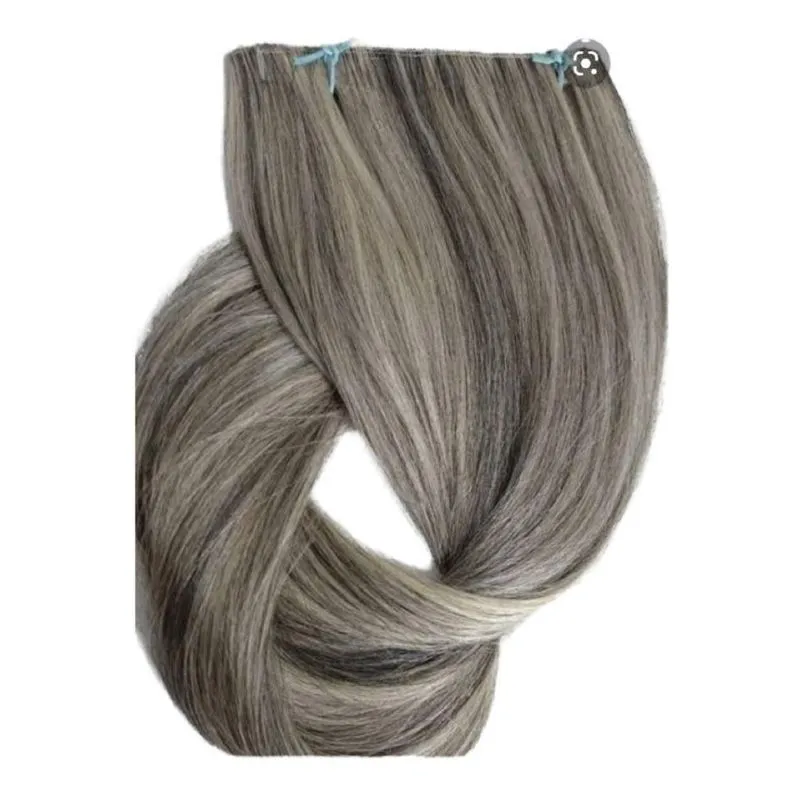 Megahair Castanho Mechado Nanopele Invisivel 50cm