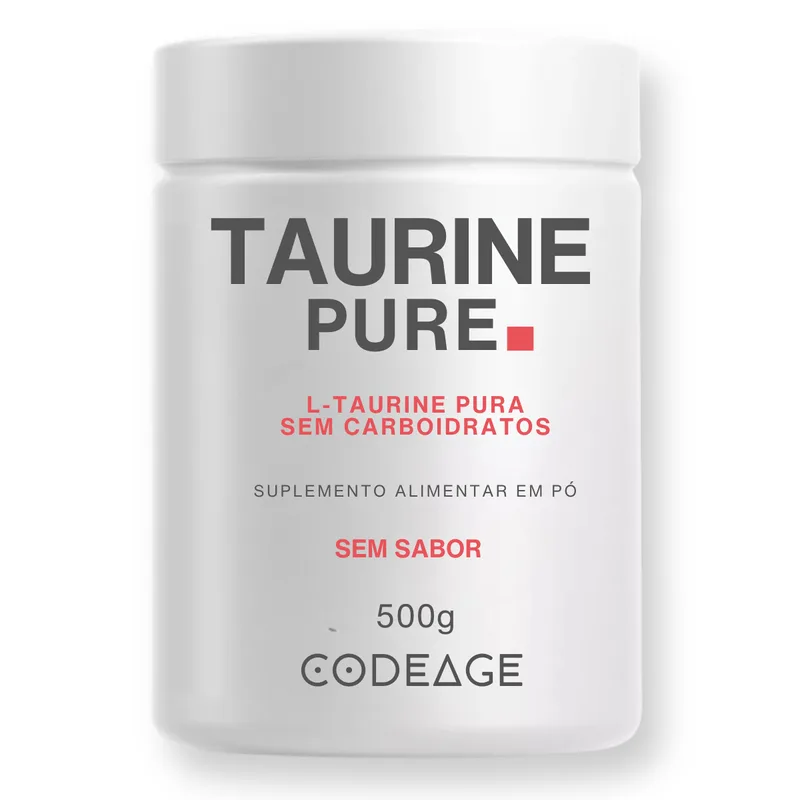 Taurina Pure Sem Sabor Pote 500g - Codeage