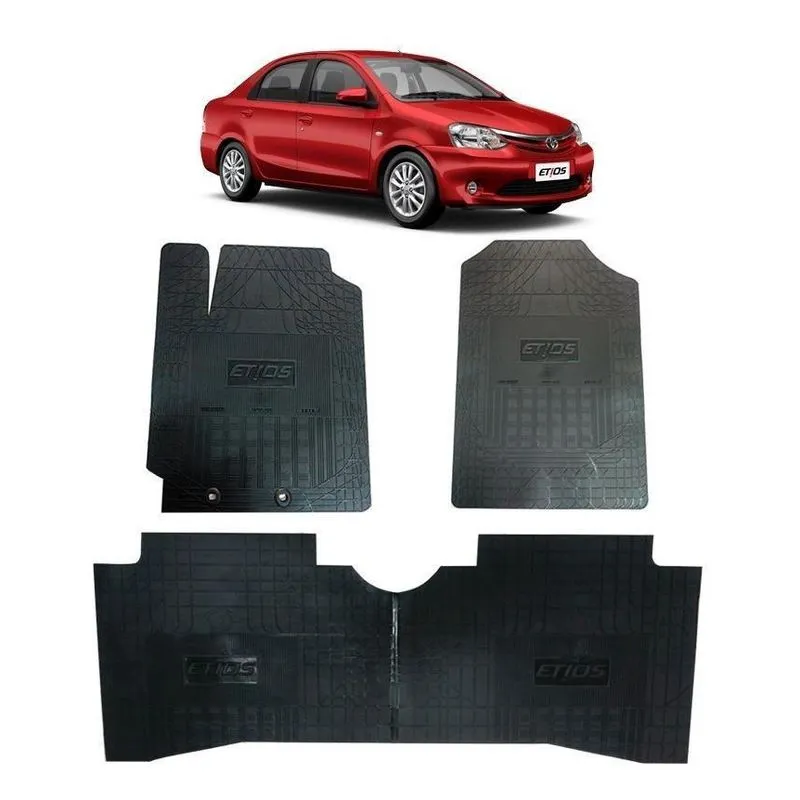 Jogo Tapete Interno Reforçado Etios Sedan 2013 A 2021 Preto