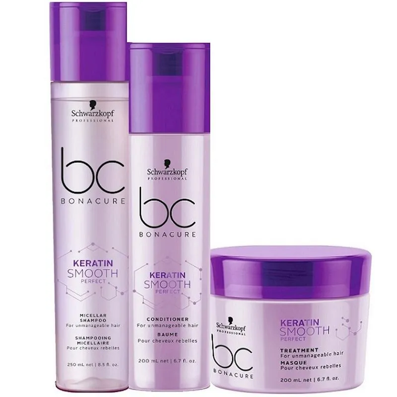 Kit Keratin Smooth Perfect Bonacure Schwarzkopf Professional Pequeno