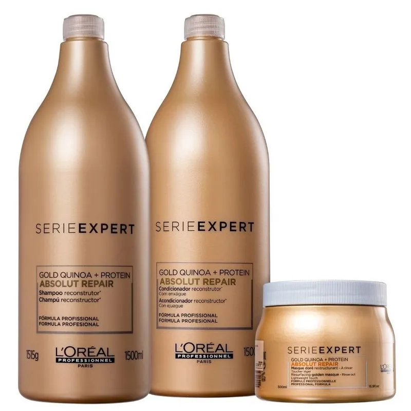 Kit Tratamento Loréal Absolut Repair Gold Quinoa SalÃO