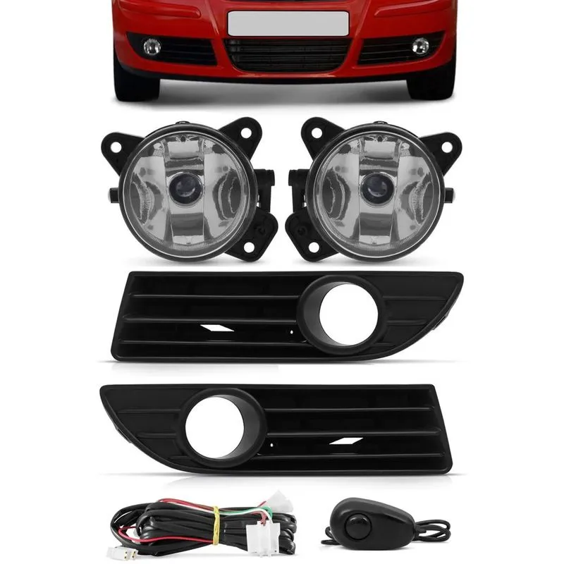 Kit Farol de Milha Neblina Vw Polo 2007 2008 2009 2010 2011 - Botão Alternativo