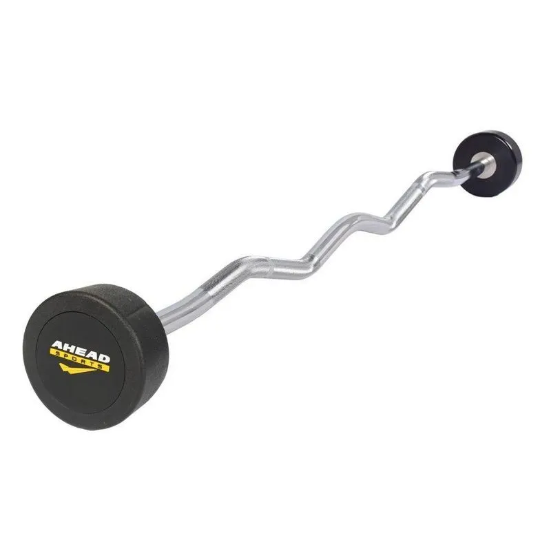 Barra W Montada 22.5 Kg As3009 Ahead Sports Preto E Amarelo Preto
