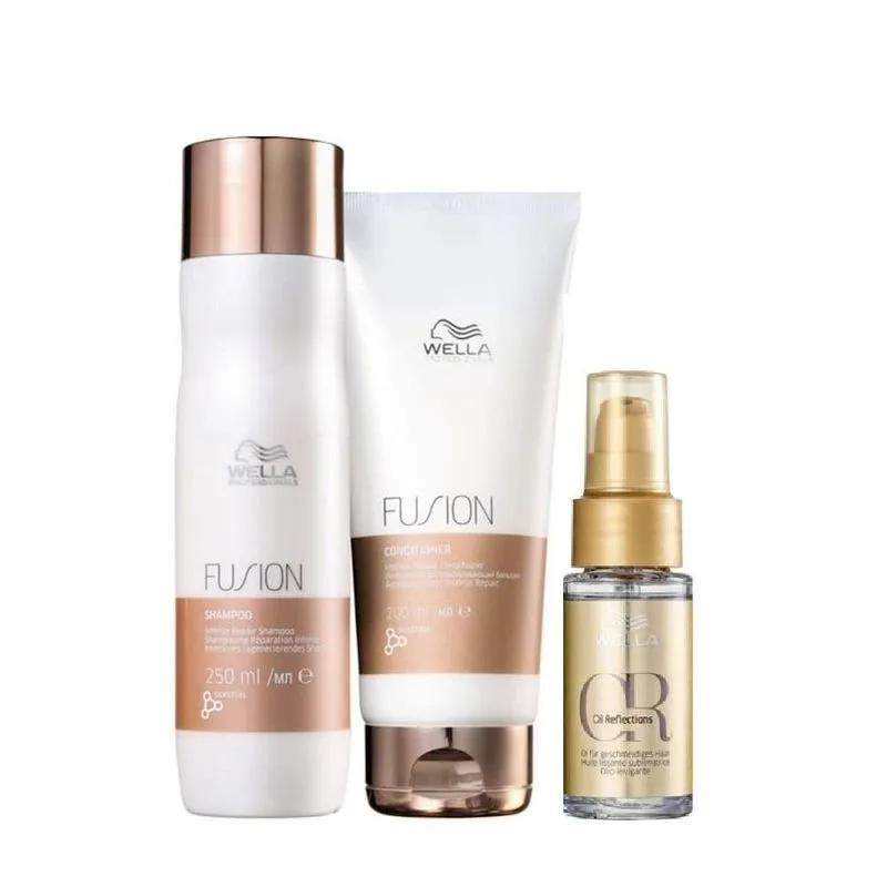 Shampoo Condicionador Fusion E Oil Reflections 30ml Wella
