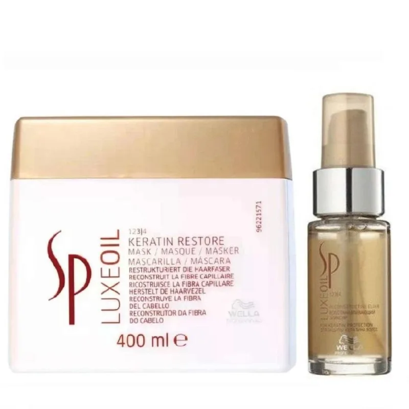 Kit Máscara Hidratação E Elixir Reconstructive Wella Sp Luxe