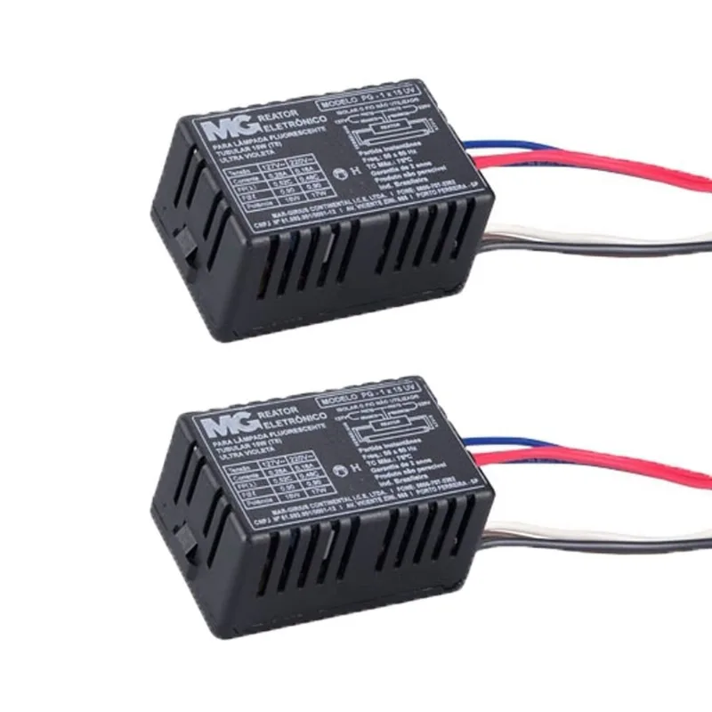 2 Reator Eletrônico Bivolt Uvc 15w P/ Lampada Ultra Violeta