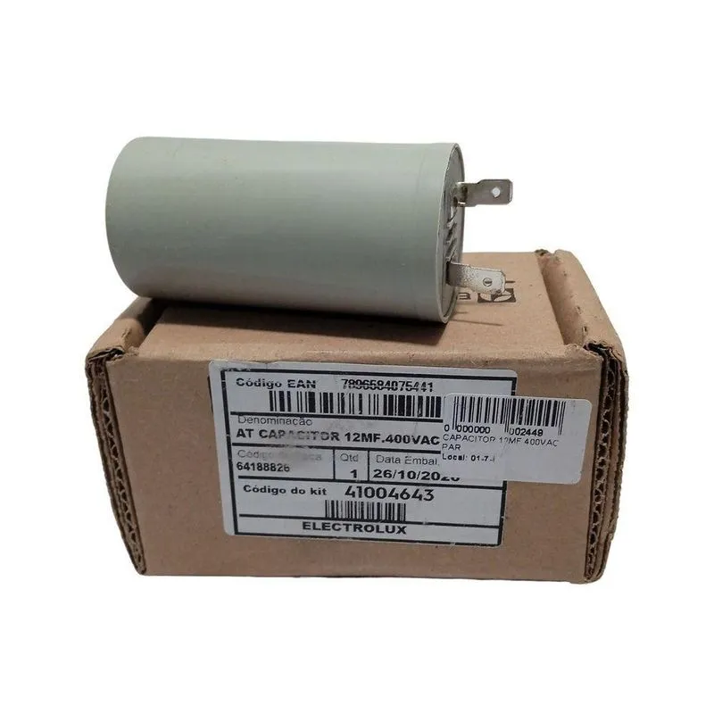 Capacitor 12mf P/lavadora 220v Electrolux 64188826 Original