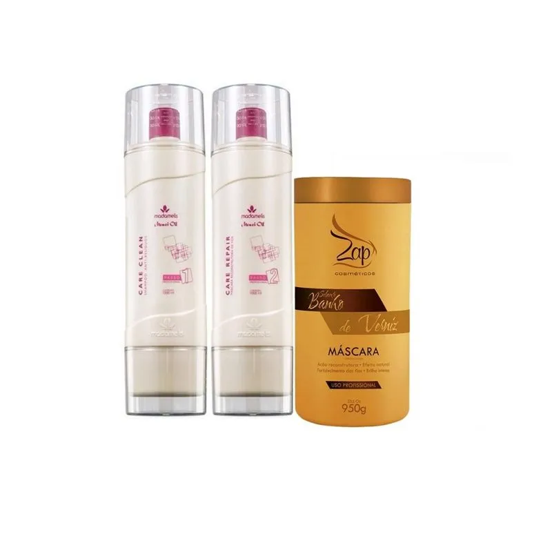 Kit Monoi Oil Care Clean Madame Lis Banho De Verniz Zap CosmÉTicos