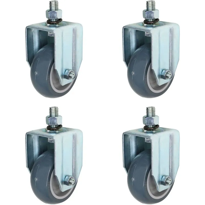 4 Rodizio Roda Fixo Forte Anti Risco Pvc 3 Polegadas 60kg Fle 312 Bp Schioppa