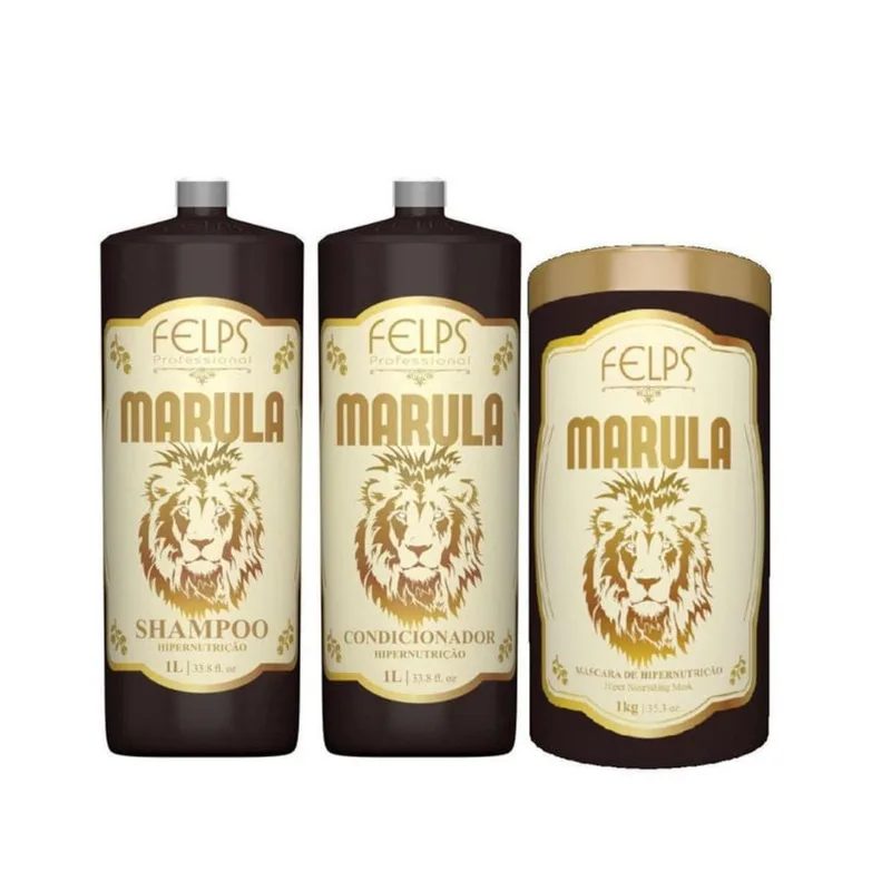 Kit Hipernutrição Marula E Máscara 1Kg Felps Professional