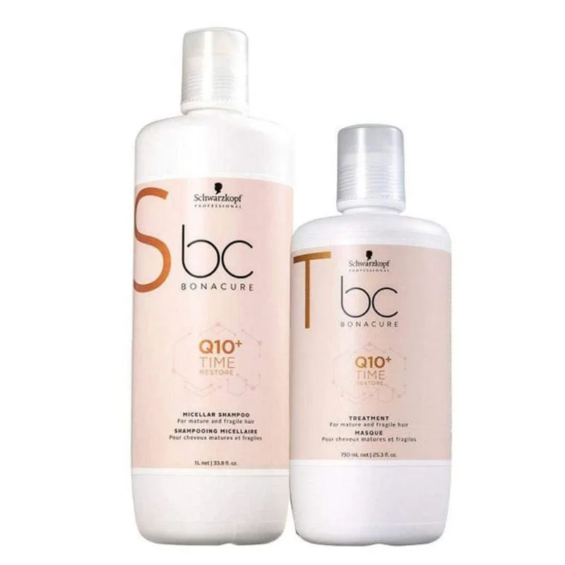 Kit Shampoo 1L E Máscara 750Ml Schwarzkopf Q10 Time Restore