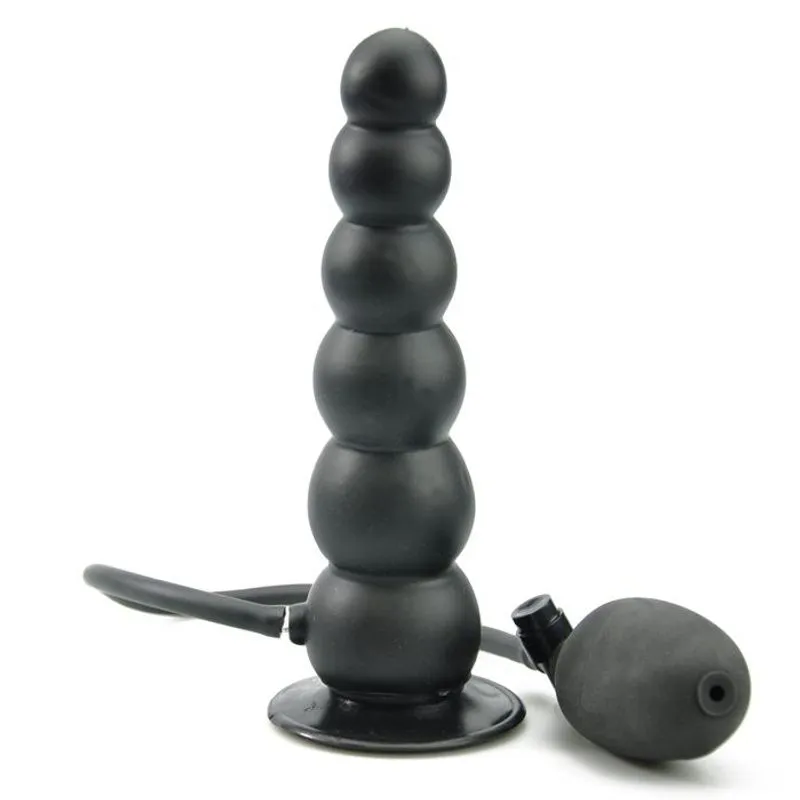 Plug Anal Inflável Escalonado Com Bomba Manual - Inflatable Anal Plug