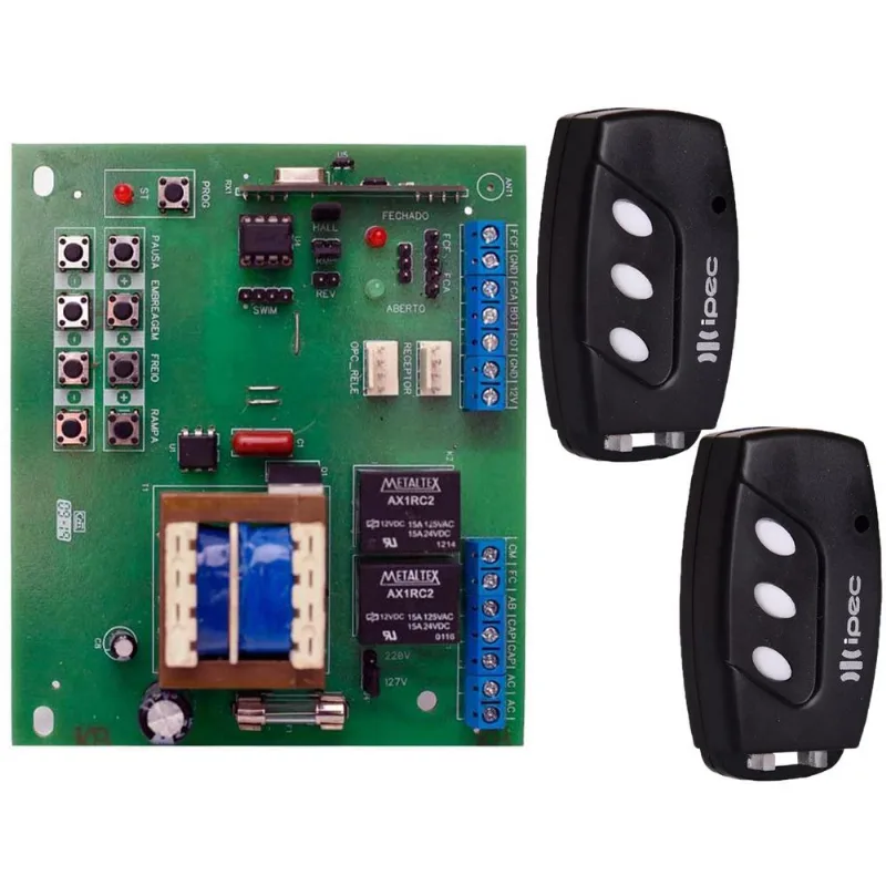 Placa Central de Comando X4 Compativel Motor Rossi Dz3 Dz4 Nano Sensor Hall + 2 Controles