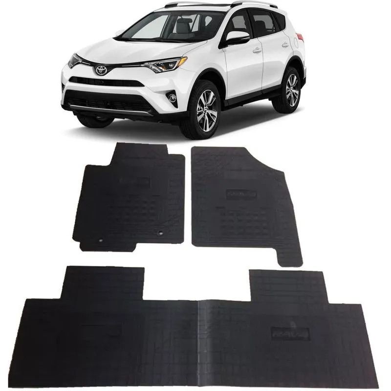 Jogo Tapete Interno Reforçado Rav4 2013 á 2018 Preto