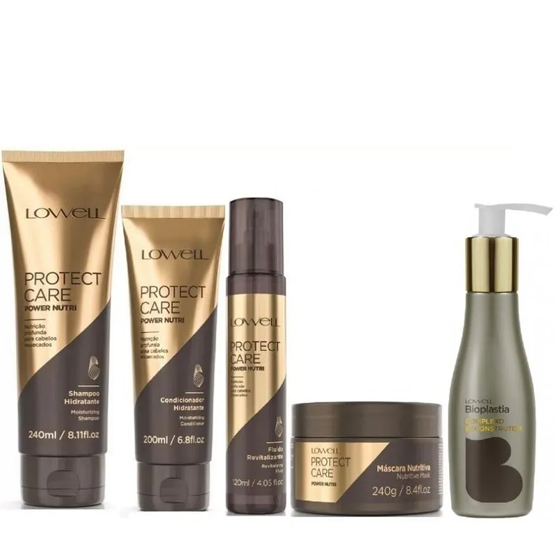 Shampoo Condicionador MÁScara E Fluido Pequeno Power Nutri Bioplastia Complexo Reconstrutor Lowell