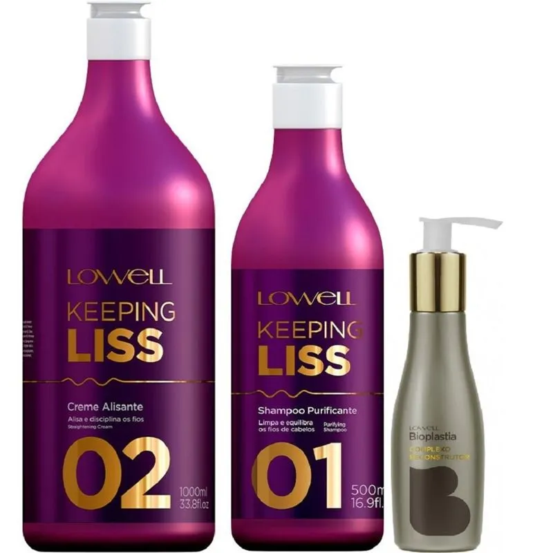 Kit Alisamento Keeping Liss E Bioplastia Complexo Reconstrutor Lowell