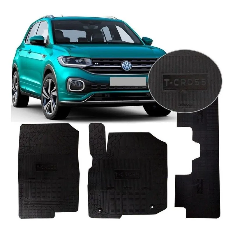 Jogo Tapete Interno Reforçado Vw T-Cross 2018 Em Diante