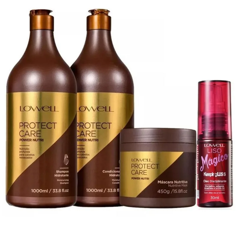 Kit Tratamento Protect Care E Óleo Keeping Liss Lowell