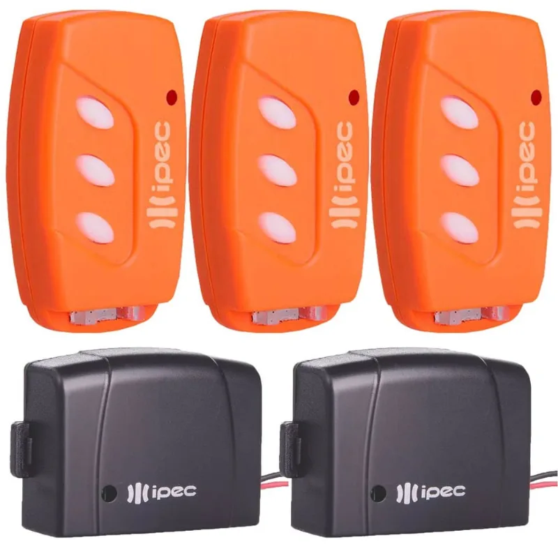 5 Controle Portão Laranja 3 Canais com Clip de Fixação + Tx Car Farol Alto Carro Moto Garen Rcg Ppa Seg 433,92mhz