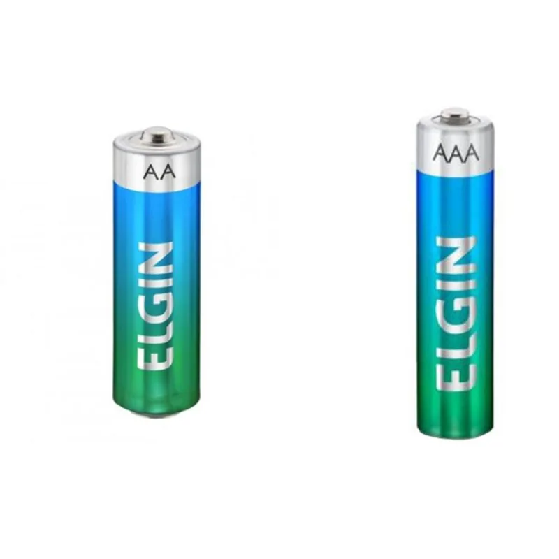 20 Pilhas Palito Aaa + 20 Pilhas Aa Blister Alcalinas Elgin