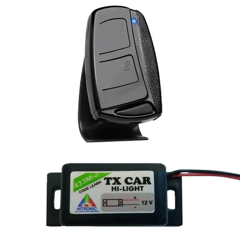 Controle Remoto Portão 2 Canais com Clip de Fixação + Tx Car Prova De água Luz Farol Alto Carro Moto