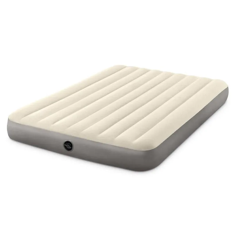 Colchão Inflável Casal Dura Beam Fiber Tech Queen Com Bomba De Encher Intex