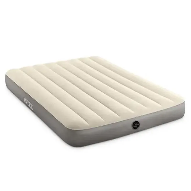Colchão Inflável Casal Dura Beam Fiber Tech Queen Com Bomba Elétrica 110v Intex
