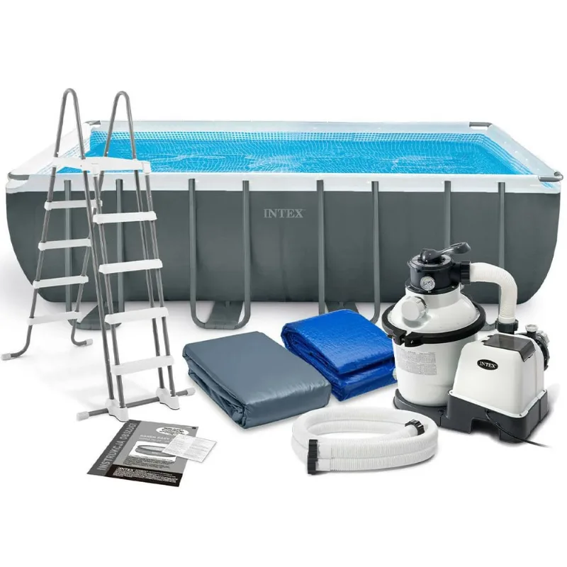 Piscina Estrutural Retangular 17.203 Litros Completa - Intex