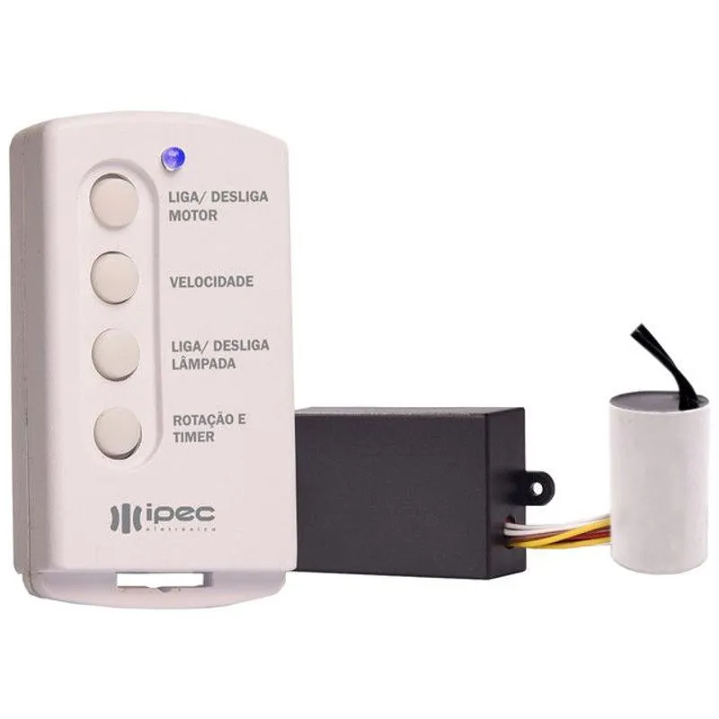 Controle Remoto Universal Para Ventilador De Teto Todas Funções + Capacitor de Partida 12UF 220V