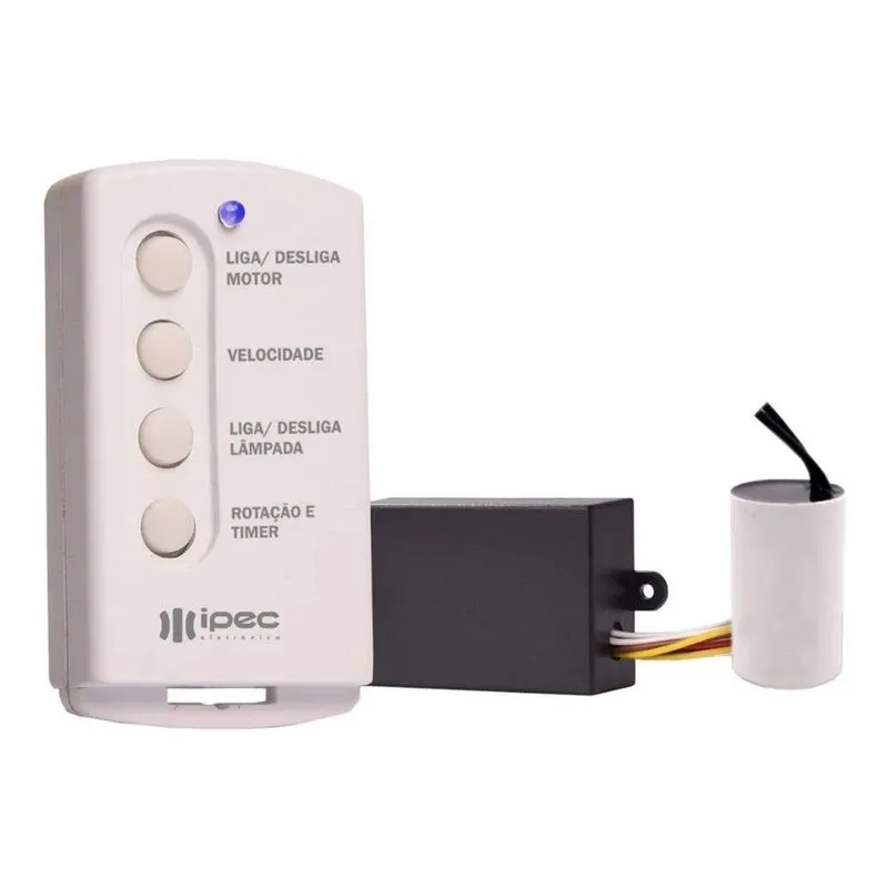 Controle Remoto Universal Para Ventilador De Teto Todas Funções + Capacitor de Partida 20UF 127V
