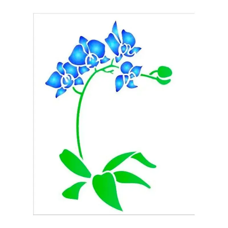 Stencil Simples Flor Phalaenopsis Opa1454 20x25