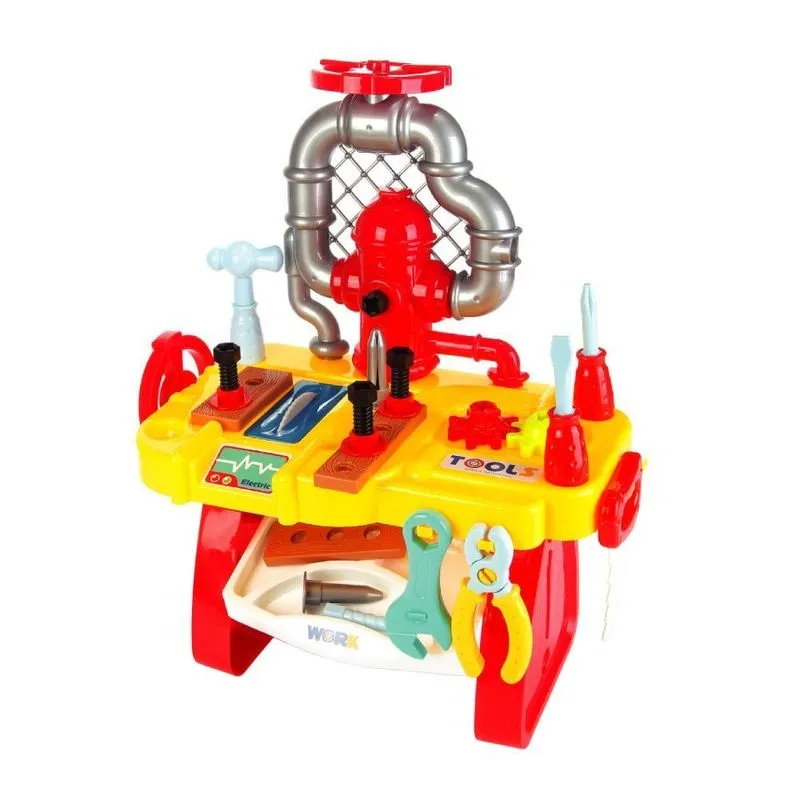 Brinquedo Mesa De Ferramenta 34 Peças Infantil