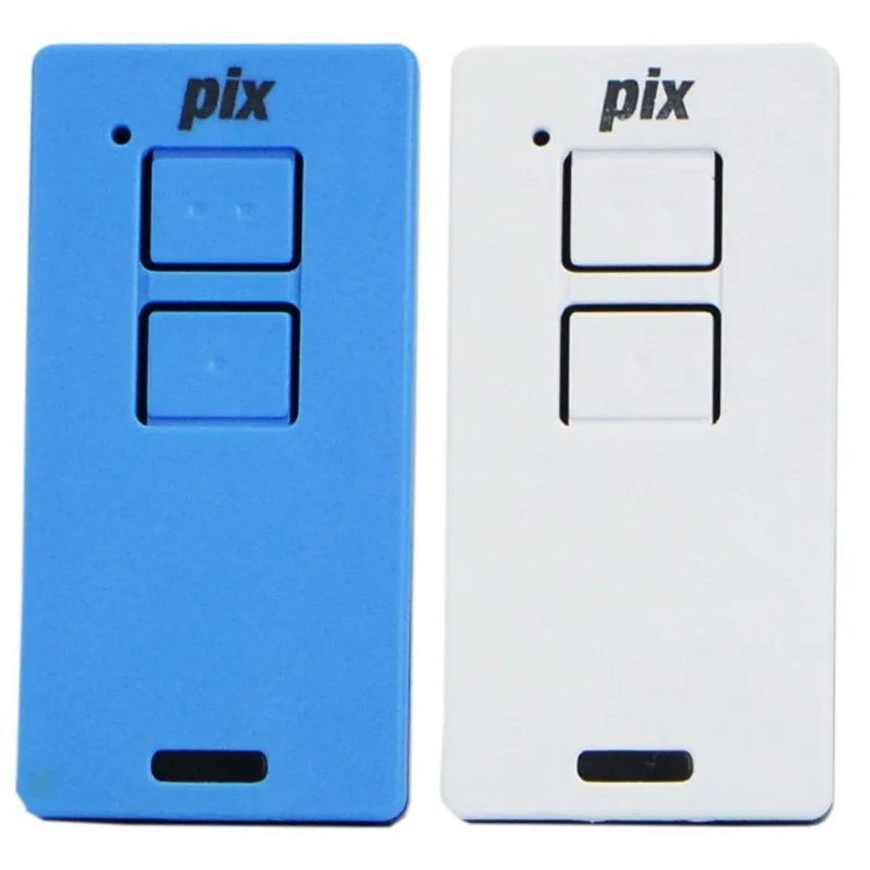2 Controle Portão Alarme Cerca 2 Canais Tx Pix 433,92mhz Garen Ppa Zap Rcg Seg Azul Branco