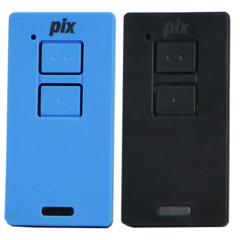 2 Controle Portão Alarme Cerca 2 Canais Tx Pix 433,92mhz Garen Ppa Zap Rcg Seg Azul Preto