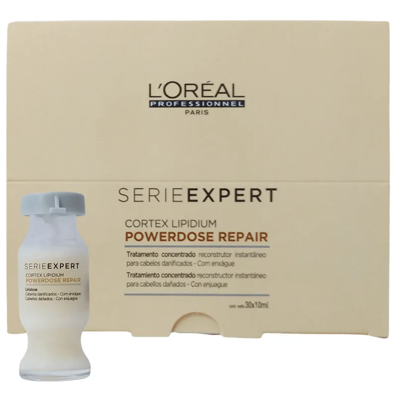 Caixa Com 30 Ampolas Capilar Power Repair Cortex Lipidium De 10ml L'oréal