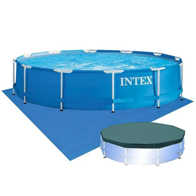 Piscina Estrutural 4.485 Litros Com Capa E Forro Intex