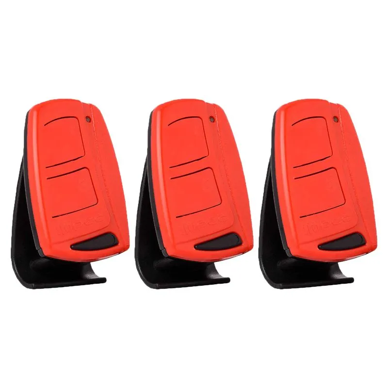 3 Controle Portao Eletronico Alarme 433,92mhz Code Learn Tx Top Garen Ppa Rcg Com Clip De Fixacao Vermelho