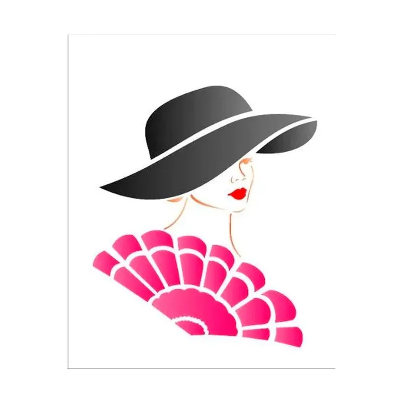 Stencil Simples Dama Opa1769 20x25