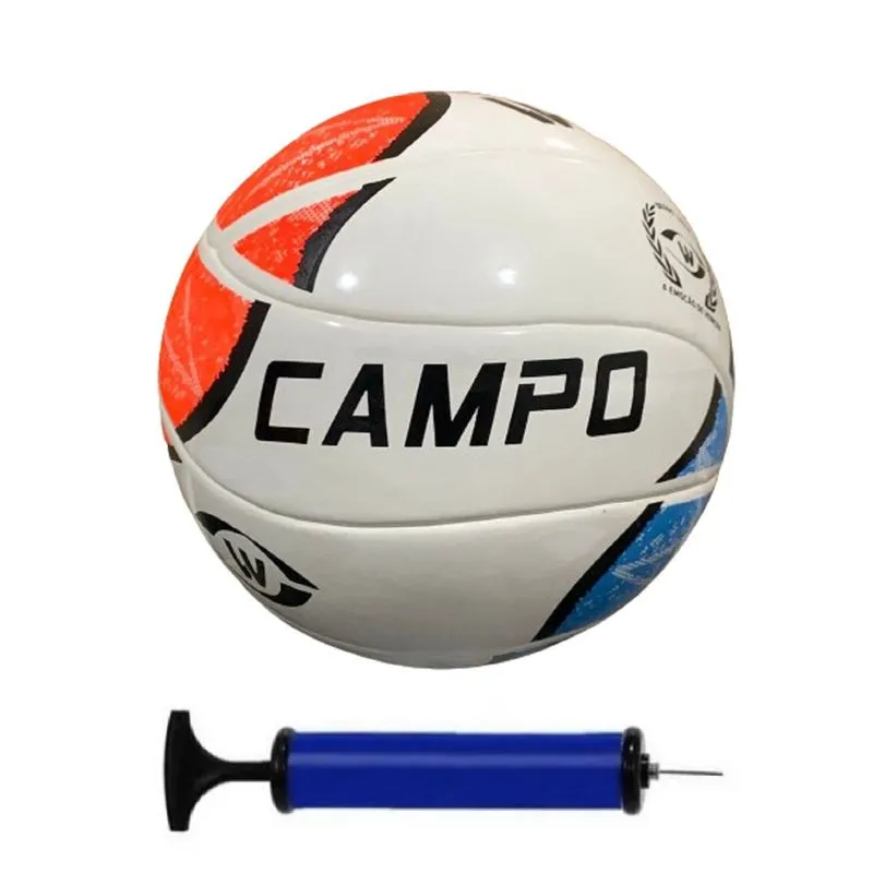 Bola Campo Winner Fusion Oficial - Bc/lj/az + Bomba de Ar