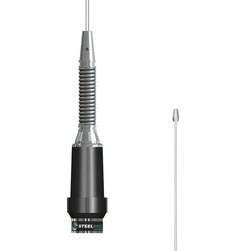 2 Antena Movel Vhf 5-8 De Onda Com Mola 1,41 Mts 100w Ap0189