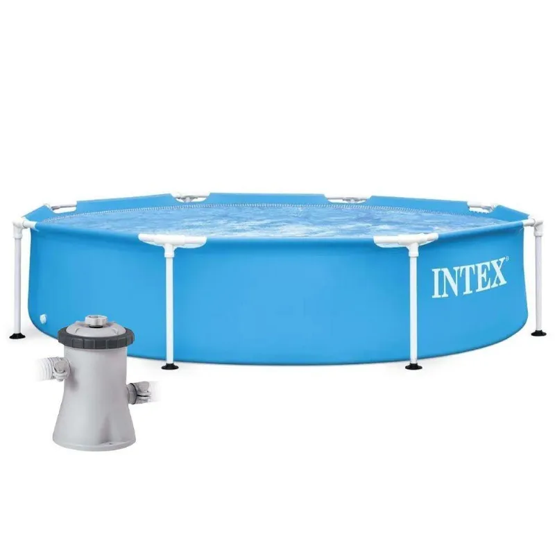 Piscina Estrutural Metal Galvanizado 1.828 Litros Com Bomba Filtrante 110v Intex