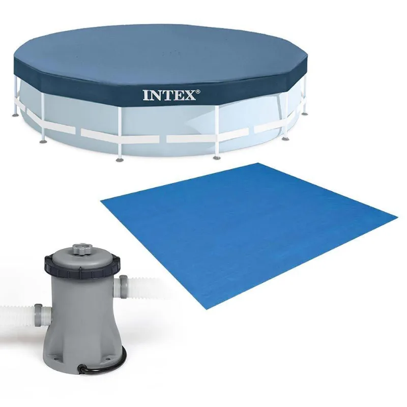 Kit Filtro 1.250 Litros-hora 220v + Capa 305 Estrutural + Forro Intex