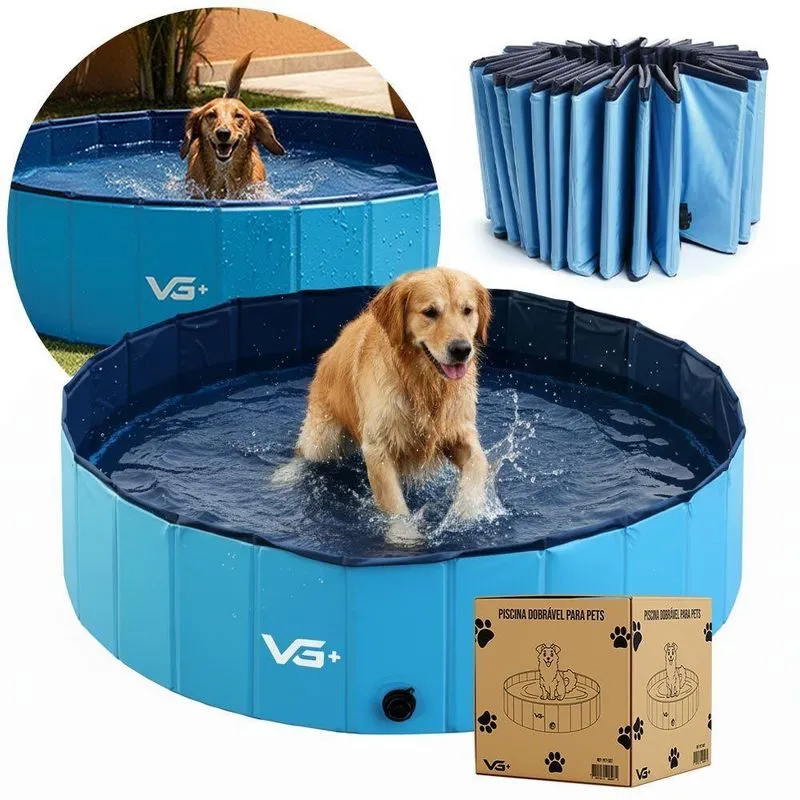Piscina Para Pets VG Plus VG Plus Para Animais De Estimacao Azul 120x30cm 1 Unidade