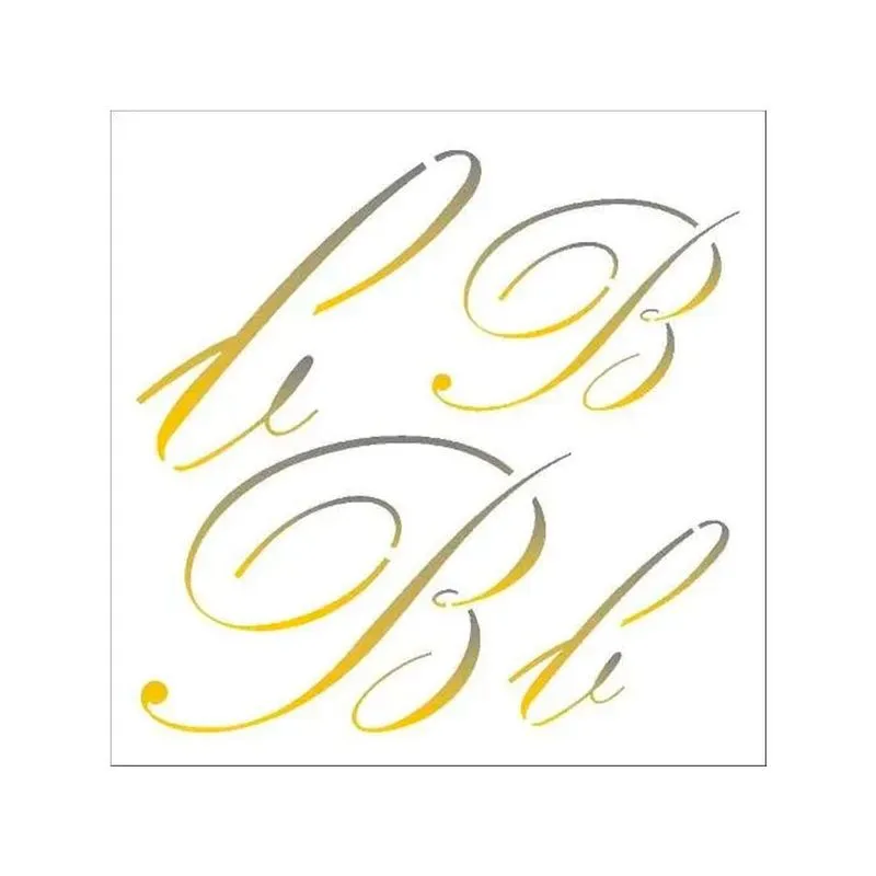 Stencil Simples Manuscrito B Opa1797 14x14