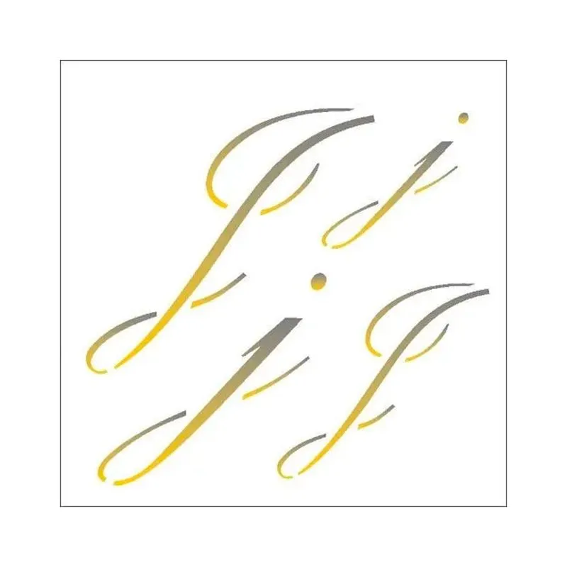 Stencil Simples Manuscrito J Opa1805 14x14