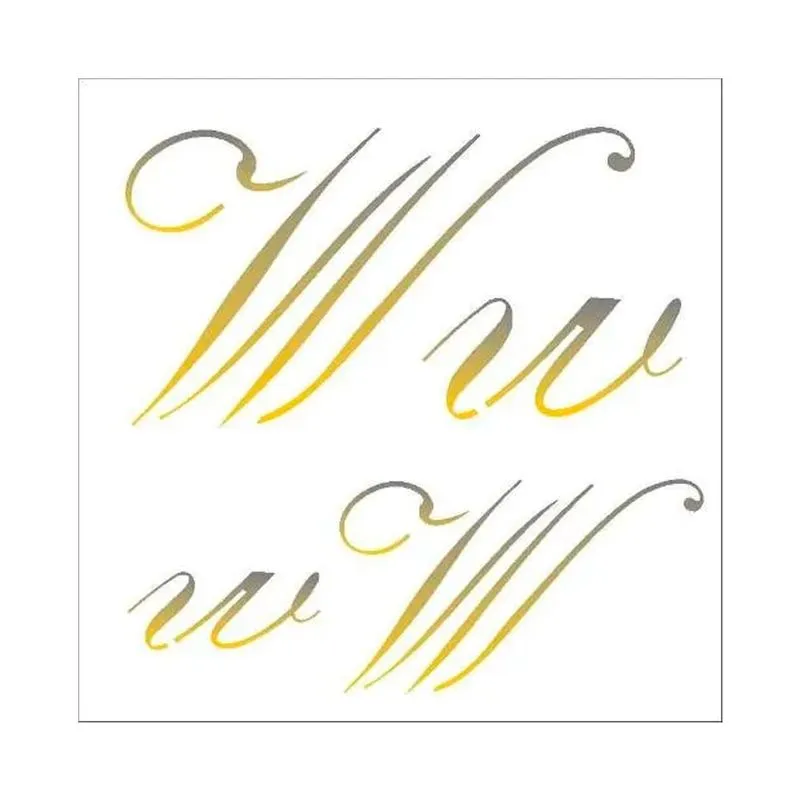 Stencil Simples Manuscrito W Opa1818 14x14