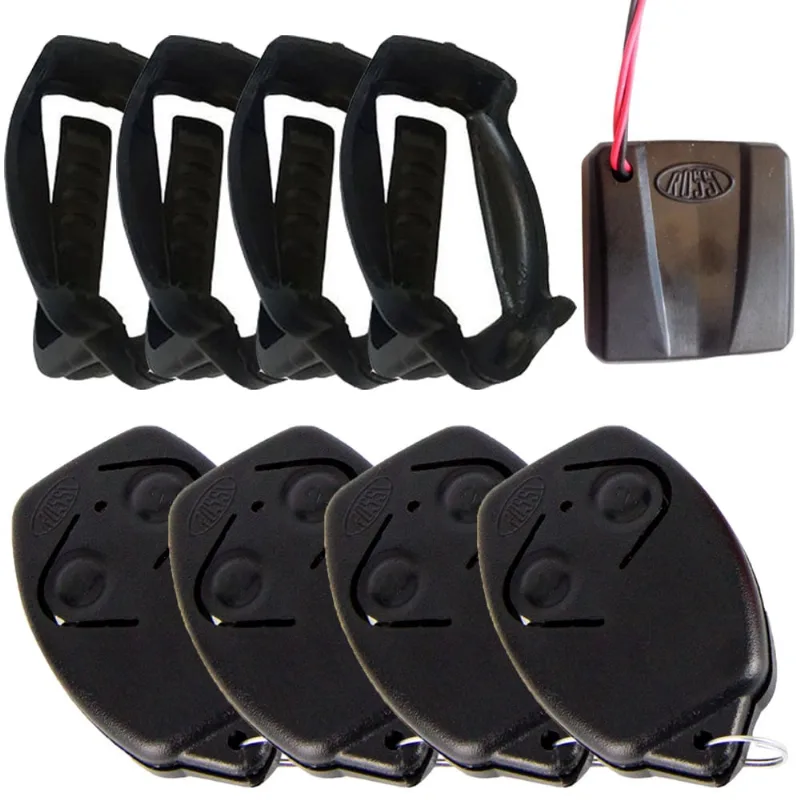 4 Controle 2 Canais Motor Portão 4 Presilhas + 1tx Car Luz Farol Alto Rossi