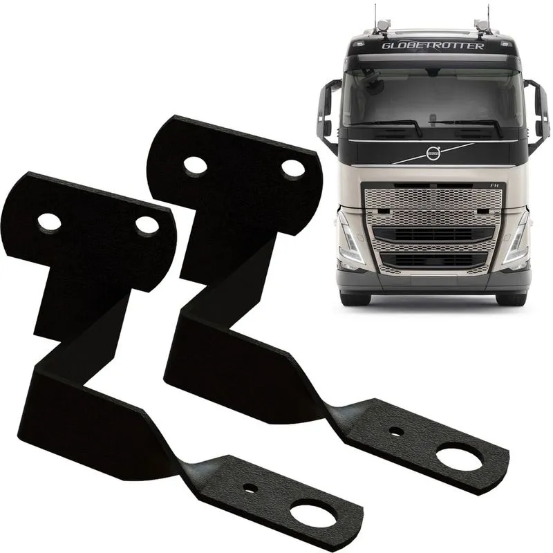 2 Suporte Dianteiro Frontal Parabrisa Superior Carona Motorista Antena Px Volvo Fh