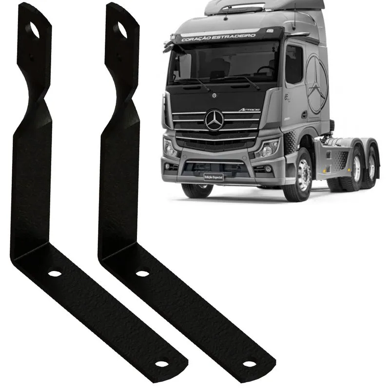 2 Suporte Traseiro Para Antena Px Cabine Lado Carona Motorista Caminhao Mercedes Benz Mb Actros