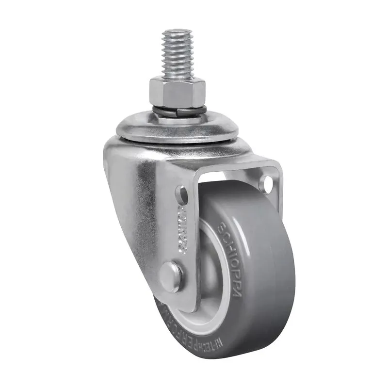 16 Rodizio Roda Parafuso Espiga Giratorio Pvc 50mm Anti Risco Schioppa